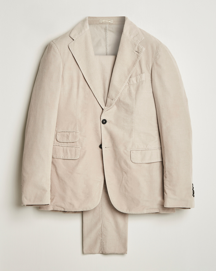 Homme | Costumes | Massimo Alba | Sloop Baby Corduroy Suit Beige