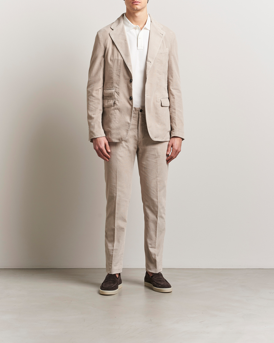 Homme | Costumes | Massimo Alba | Sloop Baby Corduroy Suit Beige