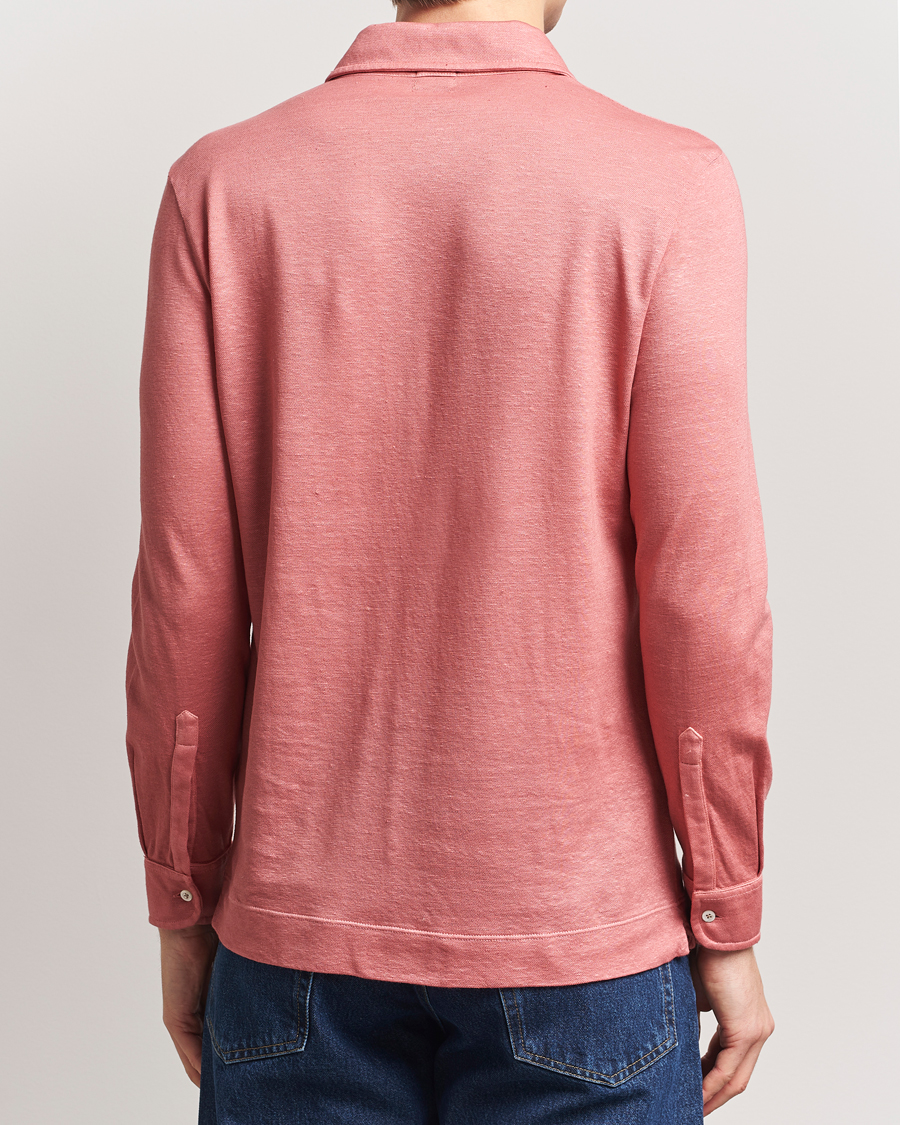 Homme | Pulls Et Tricots | Massimo Alba | Raya Long Sleeve Polo Coral