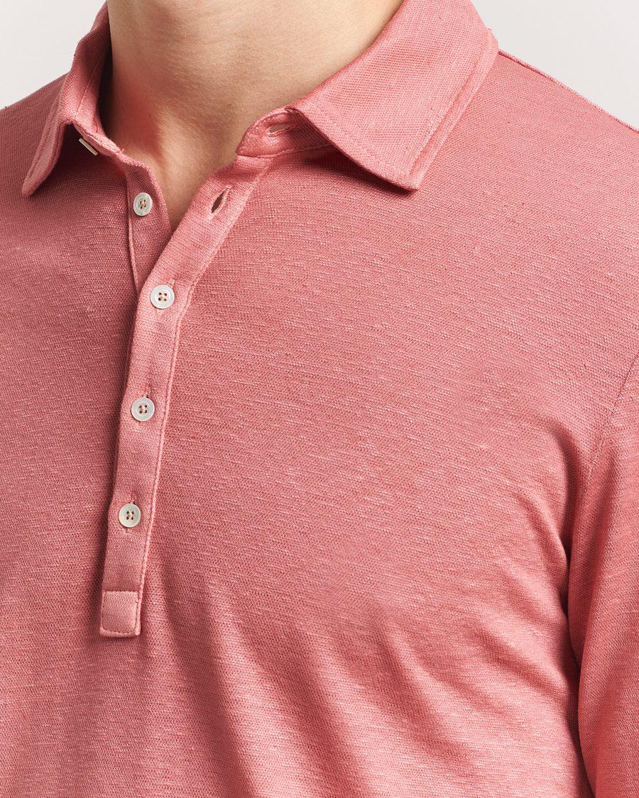 Homme | Pulls Et Tricots | Massimo Alba | Raya Long Sleeve Polo Coral
