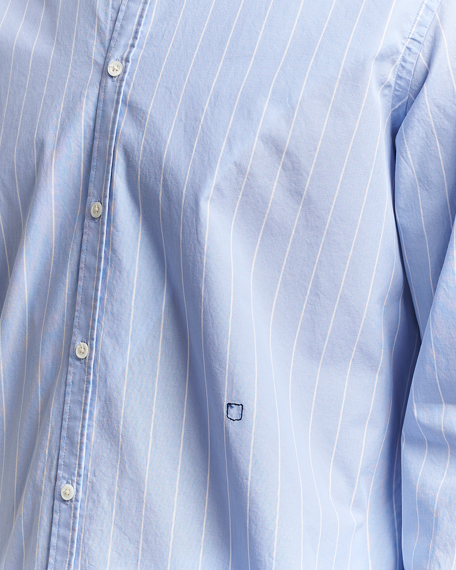 Homme | Chemises | Massimo Alba | Genova Striped Cotton Shirt Light Blue