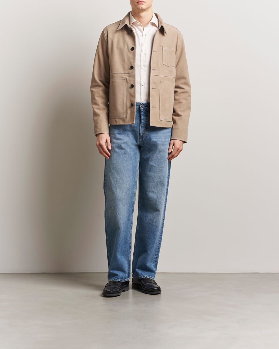 Homme | Manteaux Et Vestes | Tiger of Sweden | Leeor Suede Jacket Light Brown