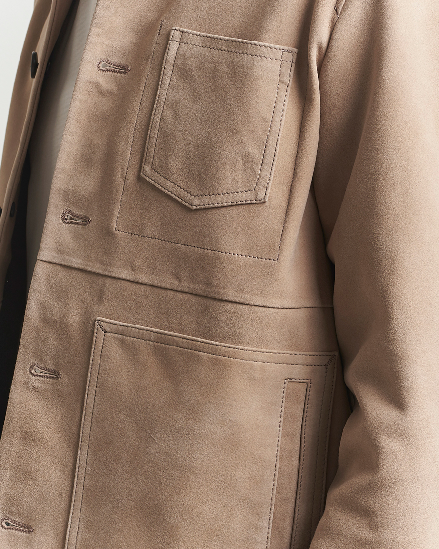 Homme | Manteaux Et Vestes | Tiger of Sweden | Leeor Suede Jacket Light Brown