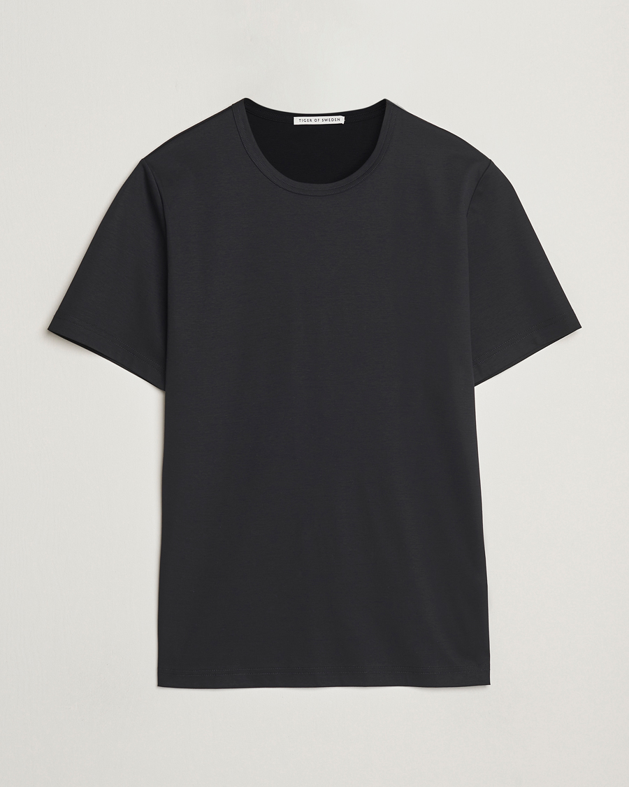 Homme | T-shirts | Tiger of Sweden | Olaf Mercerized Cotton T-Shirt Black