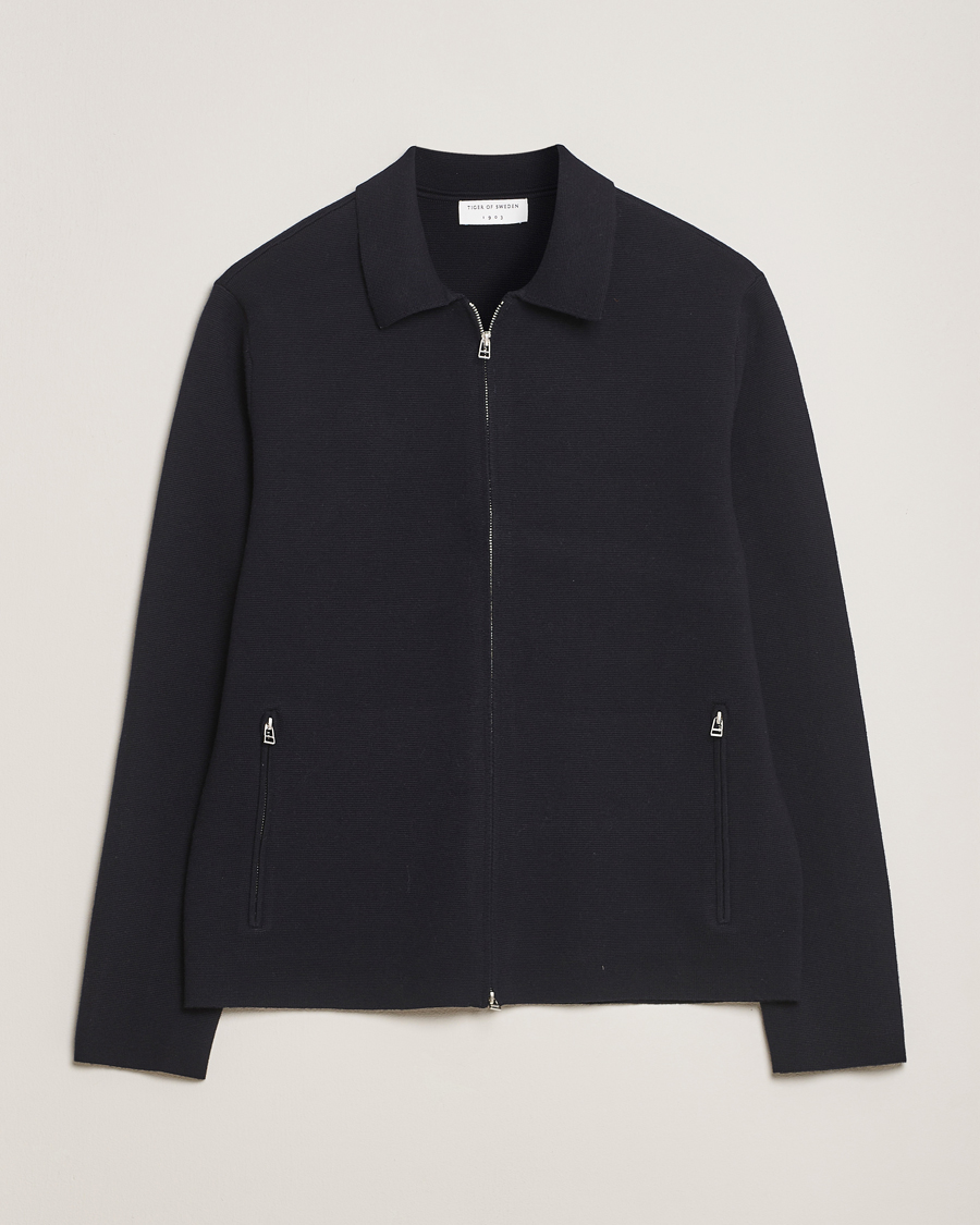 Homme | Pulls Et Tricots | Tiger of Sweden | Celyn Knitted Full Zip Light Ink