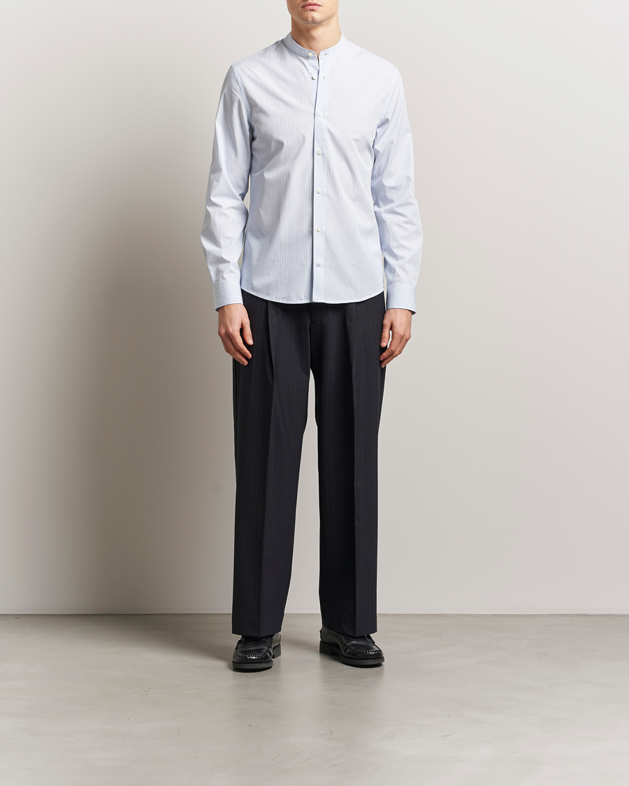 Homme | Chemises | Tiger of Sweden | Spenser Band Collar Shirt Light Blue