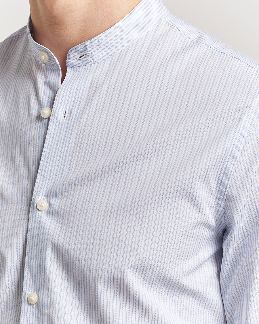 Homme | Chemises | Tiger of Sweden | Spenser Band Collar Shirt Light Blue