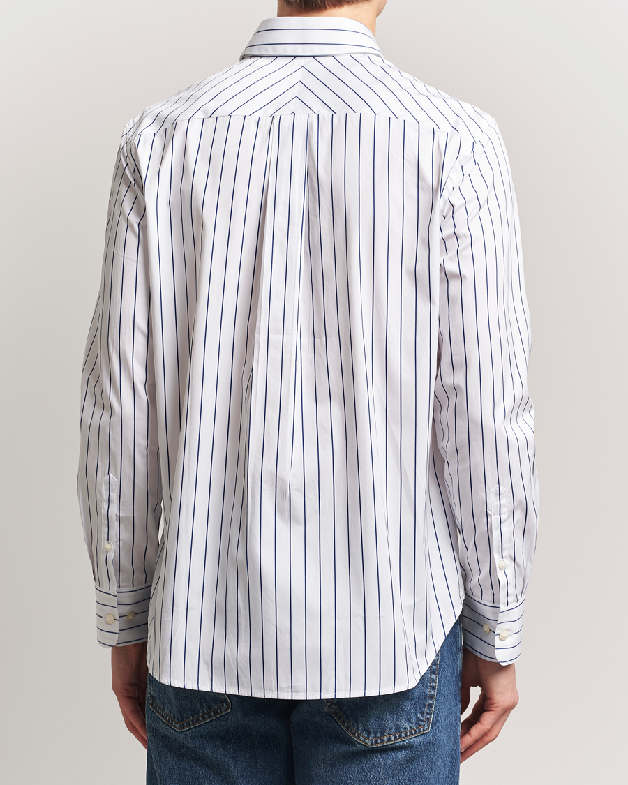 Homme | Chemises | Tiger of Sweden | Bennet Striped Cotton Shirt Pure White