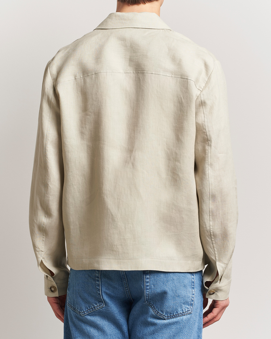 Homme | Chemises | Tiger of Sweden | Barnaby Linen Overshirt Cream Sand