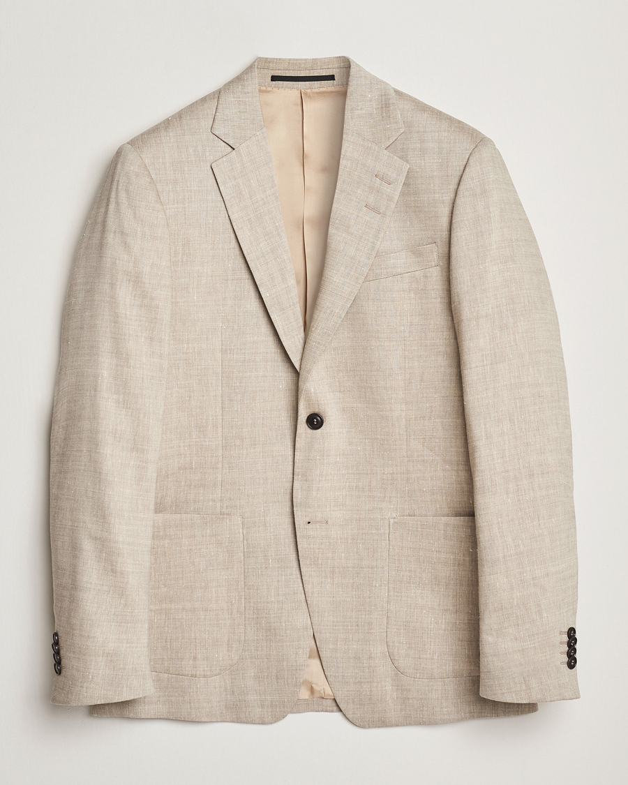 Homme | Blazers | Tiger of Sweden | Justin Linen/Wool Blazer Soft Latte