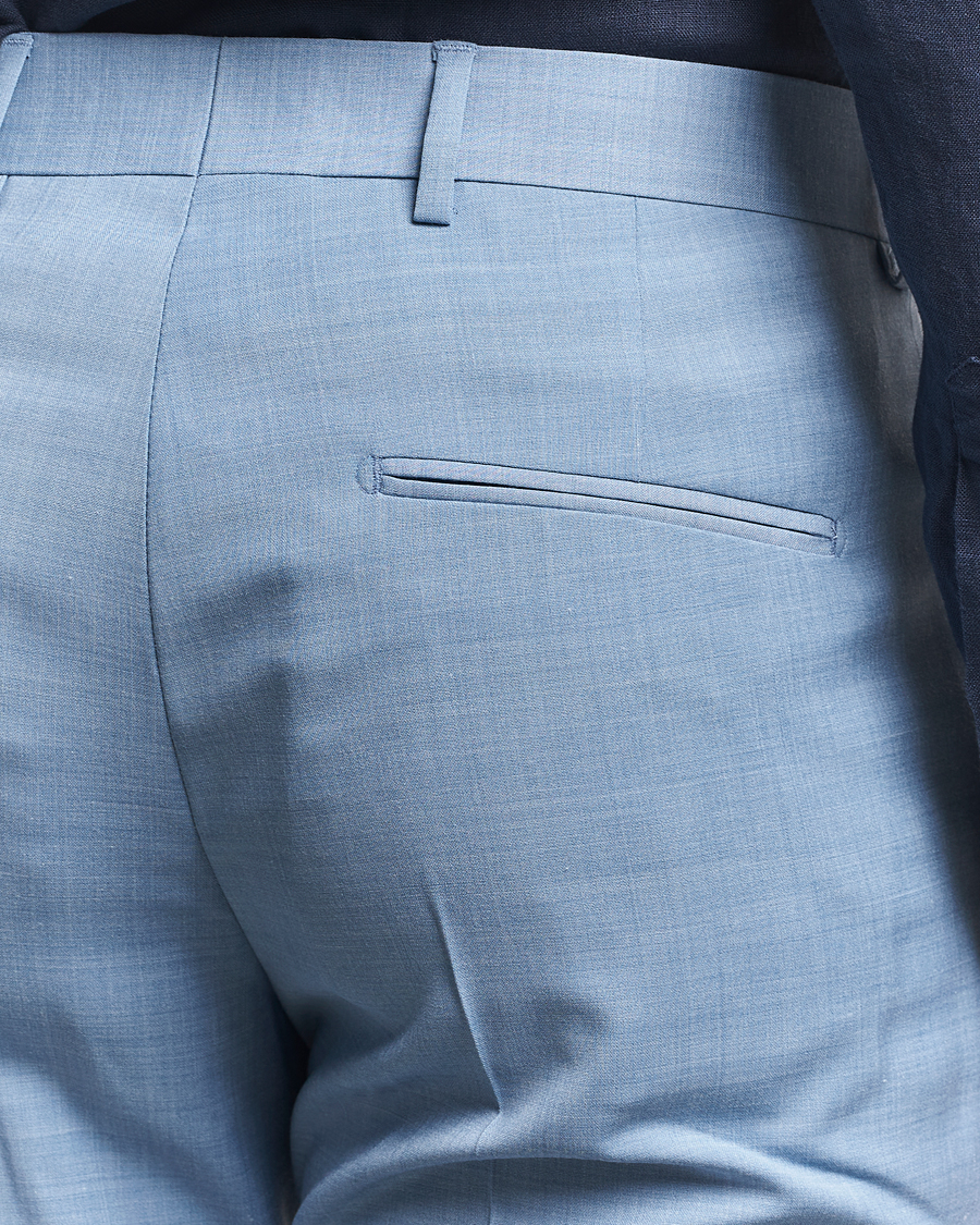 Homme | Pantalons | Tiger of Sweden | Tenuta Wool Trousers Rustic Blue