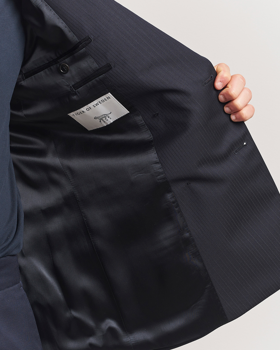 Homme | Blazers | Tiger of Sweden | Joachim Wool Double Breasted Blazer Dark Ink