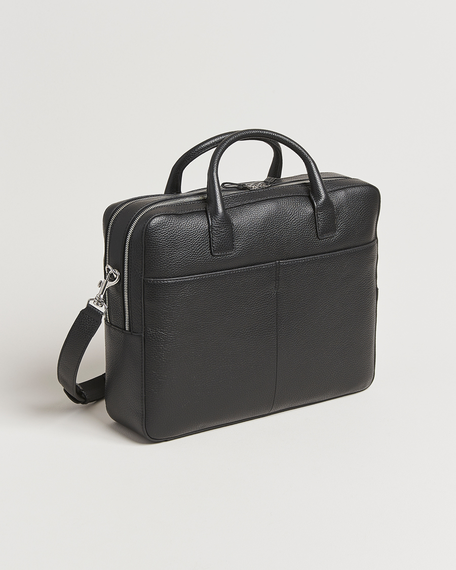 Homme | Tiger of Sweden Beridare Double Zip Leather Briefcase Black | Tiger of Sweden | Beridare Double Zip Leather Briefcase Black