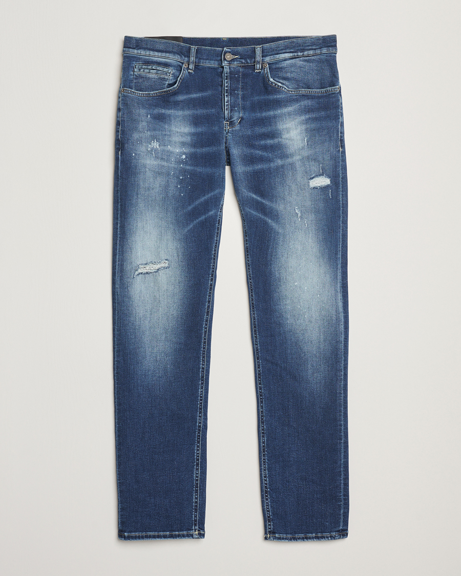 Homme | Jeans | Dondup | George Distressed Jeans Dark Blue