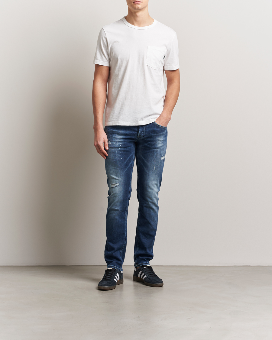 Homme | Jeans | Dondup | George Distressed Jeans Dark Blue