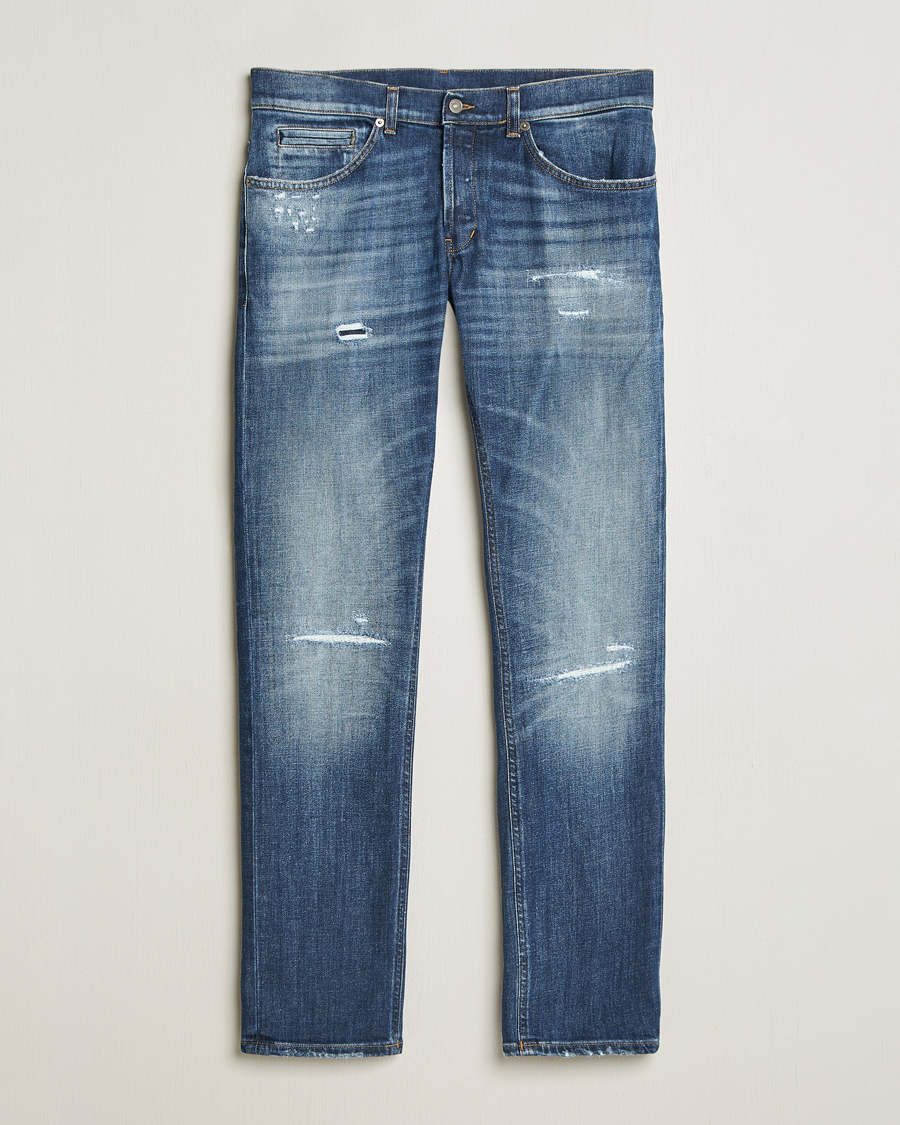 Homme | Jeans | Dondup | George Distressed Jeans Dark Blue