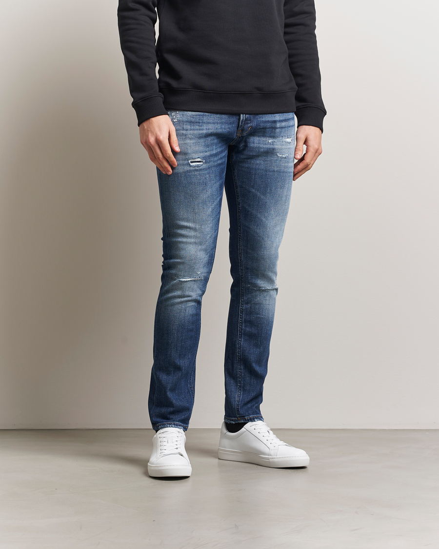 Homme | Jeans | Dondup | George Distressed Jeans Dark Blue