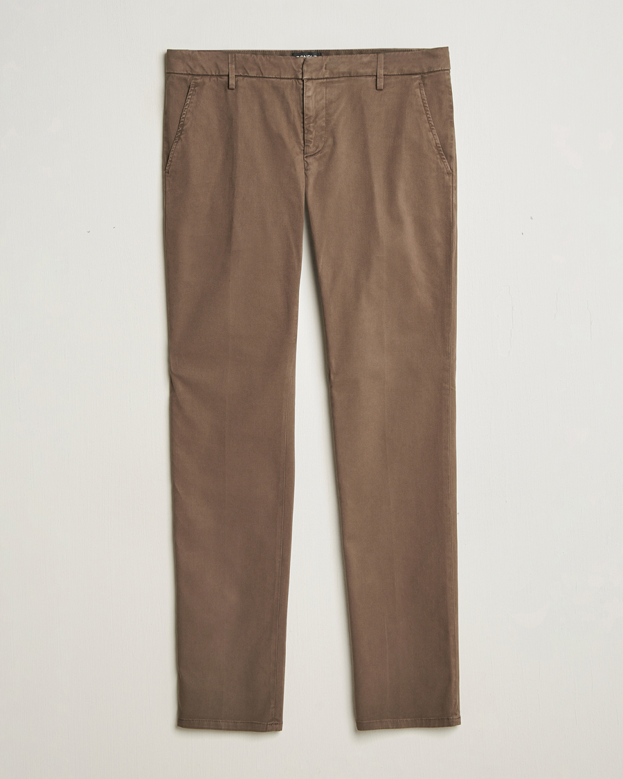 Homme | Pantalons | Dondup | Spiritisimo Peached Gabardine Chino Brown