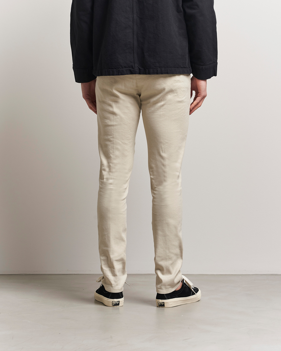 Homme | Pantalons | Dondup | Gaubert Linen Stretch Chinos Ecru
