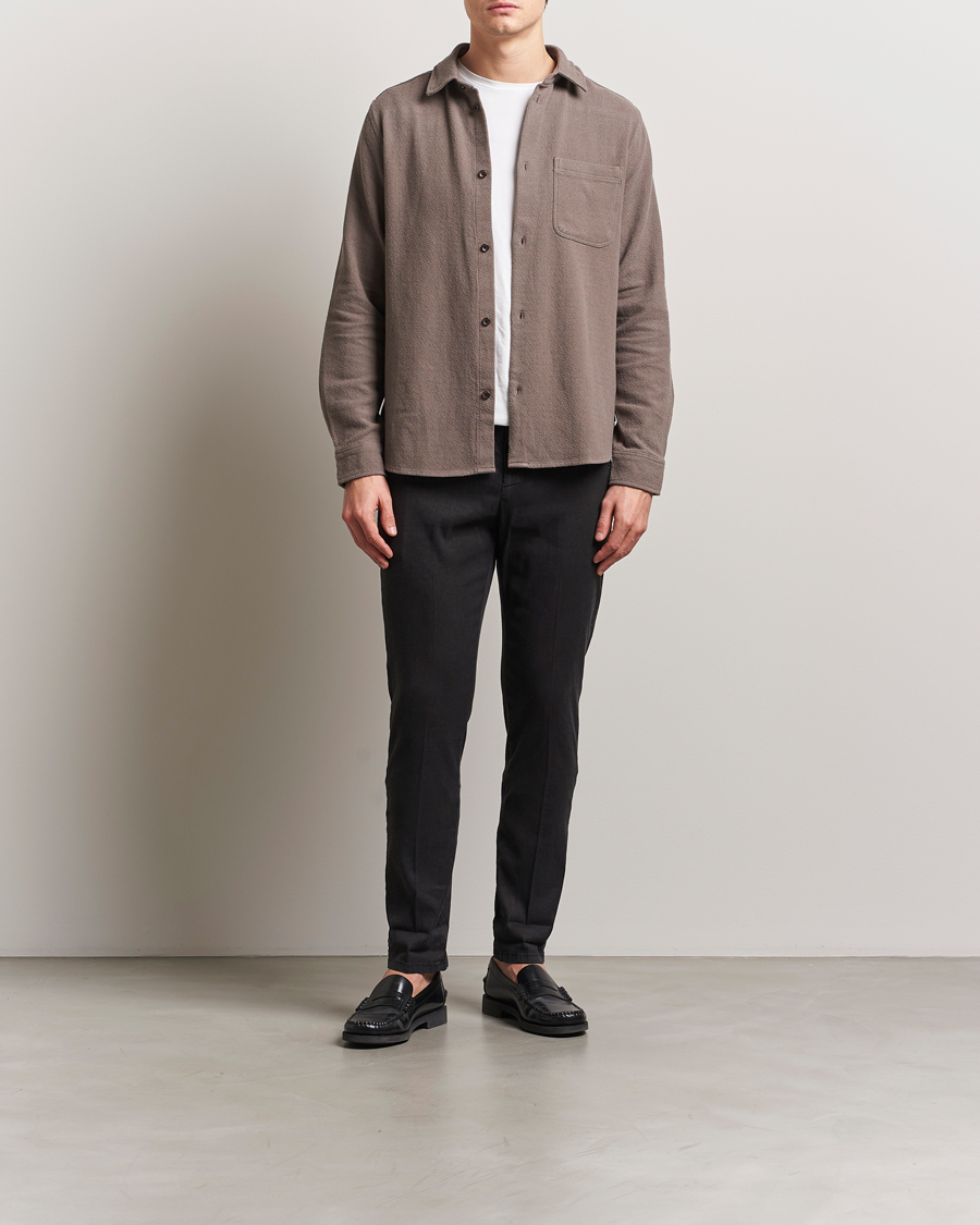 Homme | Pantalons | Dondup | Gaubert Linen Stretch Chinos Black