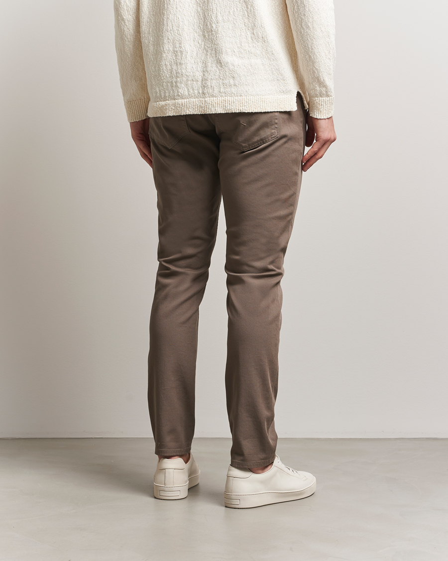 Homme | Pantalons | Dondup | George Gabardine 5-Pocket Pants Brown