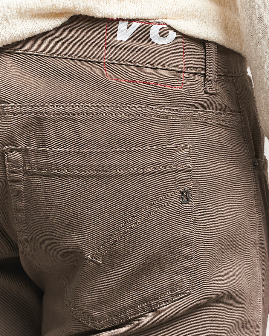 Homme | Pantalons | Dondup | George Gabardine 5-Pocket Pants Brown