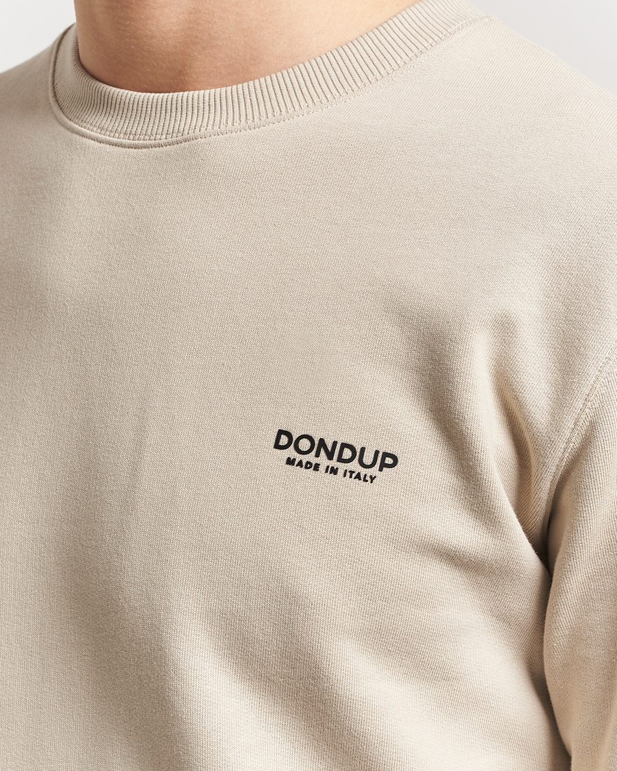Homme | Pulls Et Tricots | Dondup | Logo Crew Neck Sweatshirt Sand