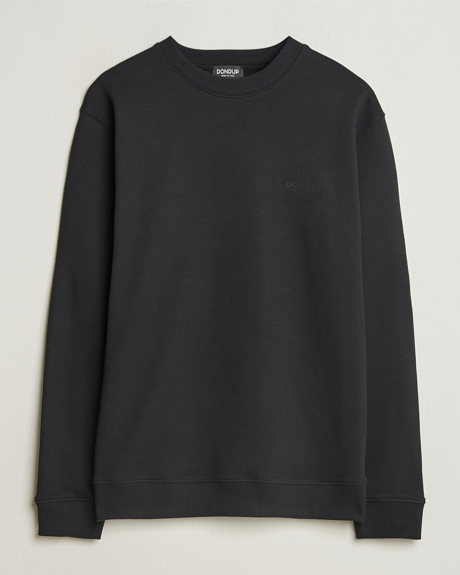 Homme | Pulls Et Tricots | Dondup | Logo Crew Neck Sweatshirt Black