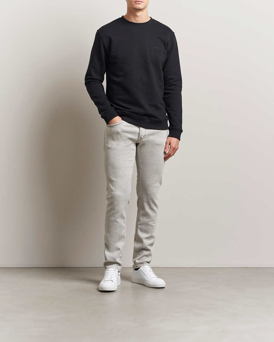 Homme | Pulls Et Tricots | Dondup | Logo Crew Neck Sweatshirt Black
