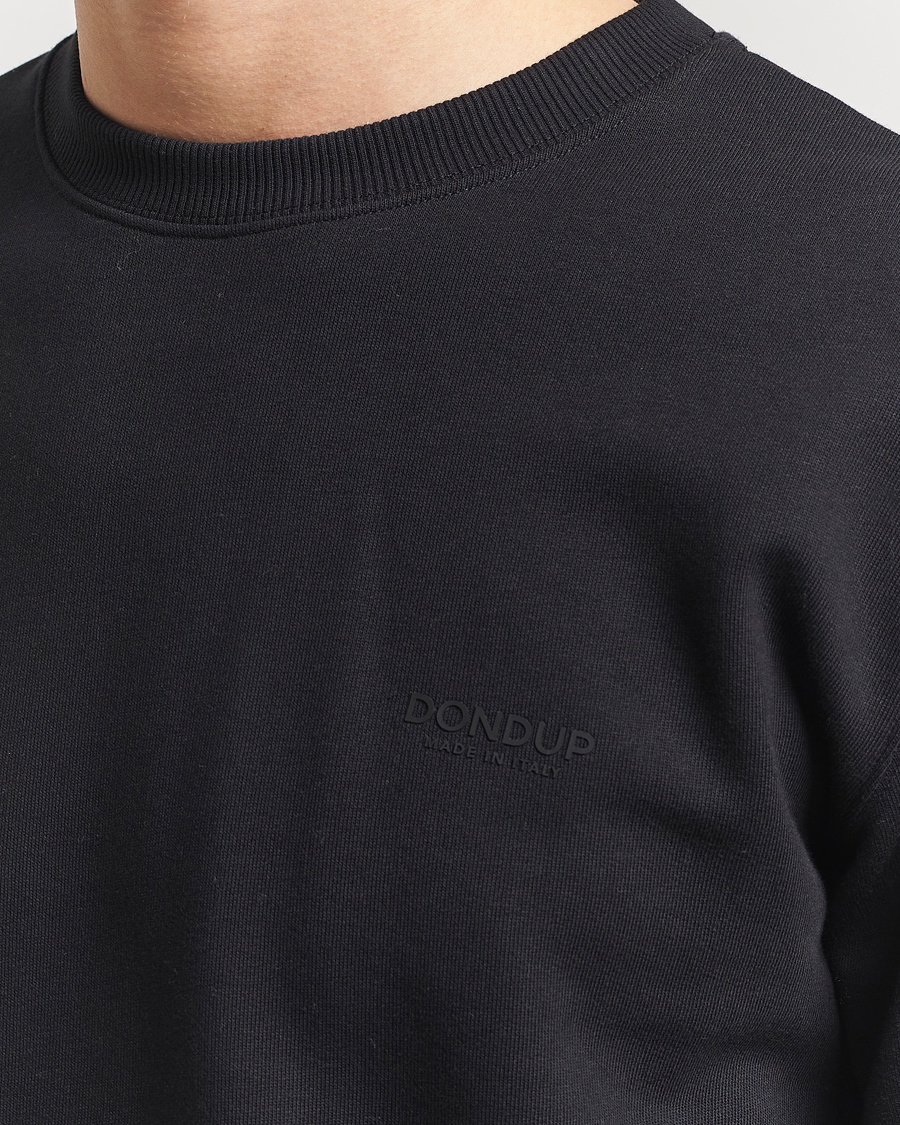 Homme | Pulls Et Tricots | Dondup | Logo Crew Neck Sweatshirt Black