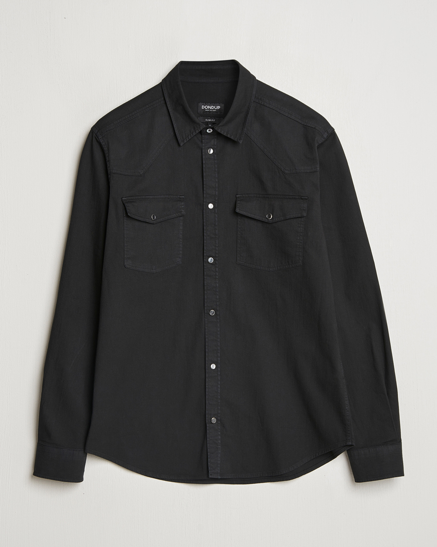 Homme | Chemises | Dondup | Slim Fit Pocket Denim Shirt Black