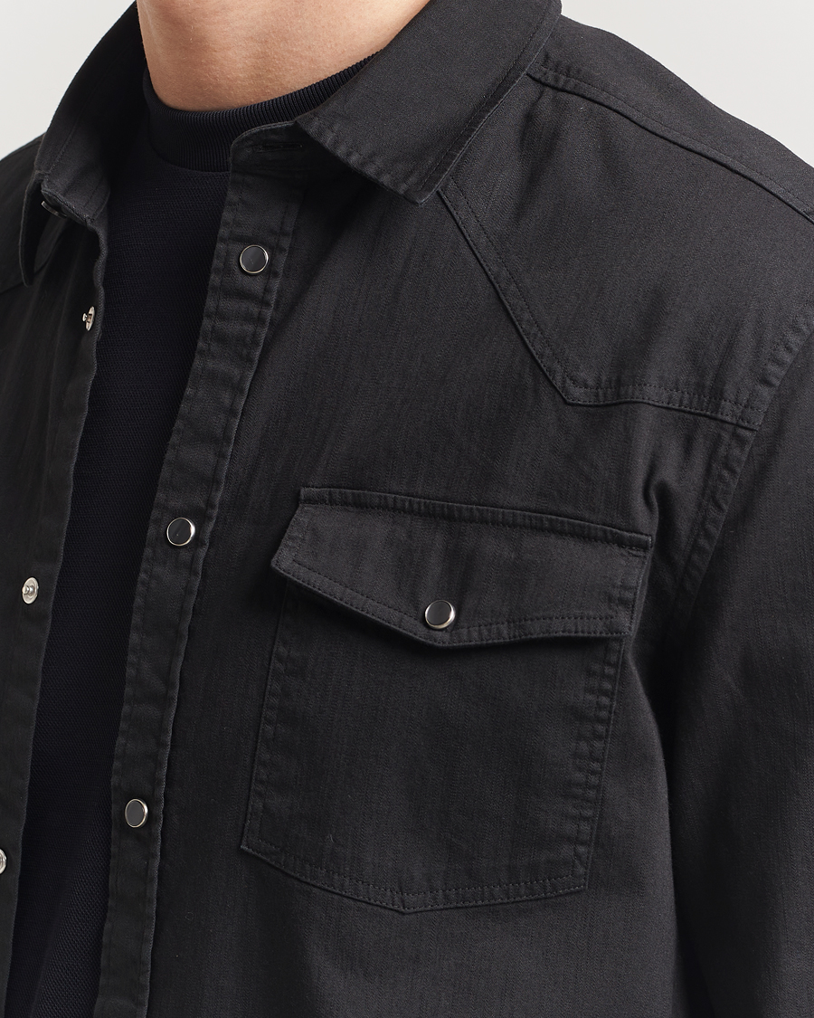 Homme | Chemises | Dondup | Slim Fit Pocket Denim Shirt Black