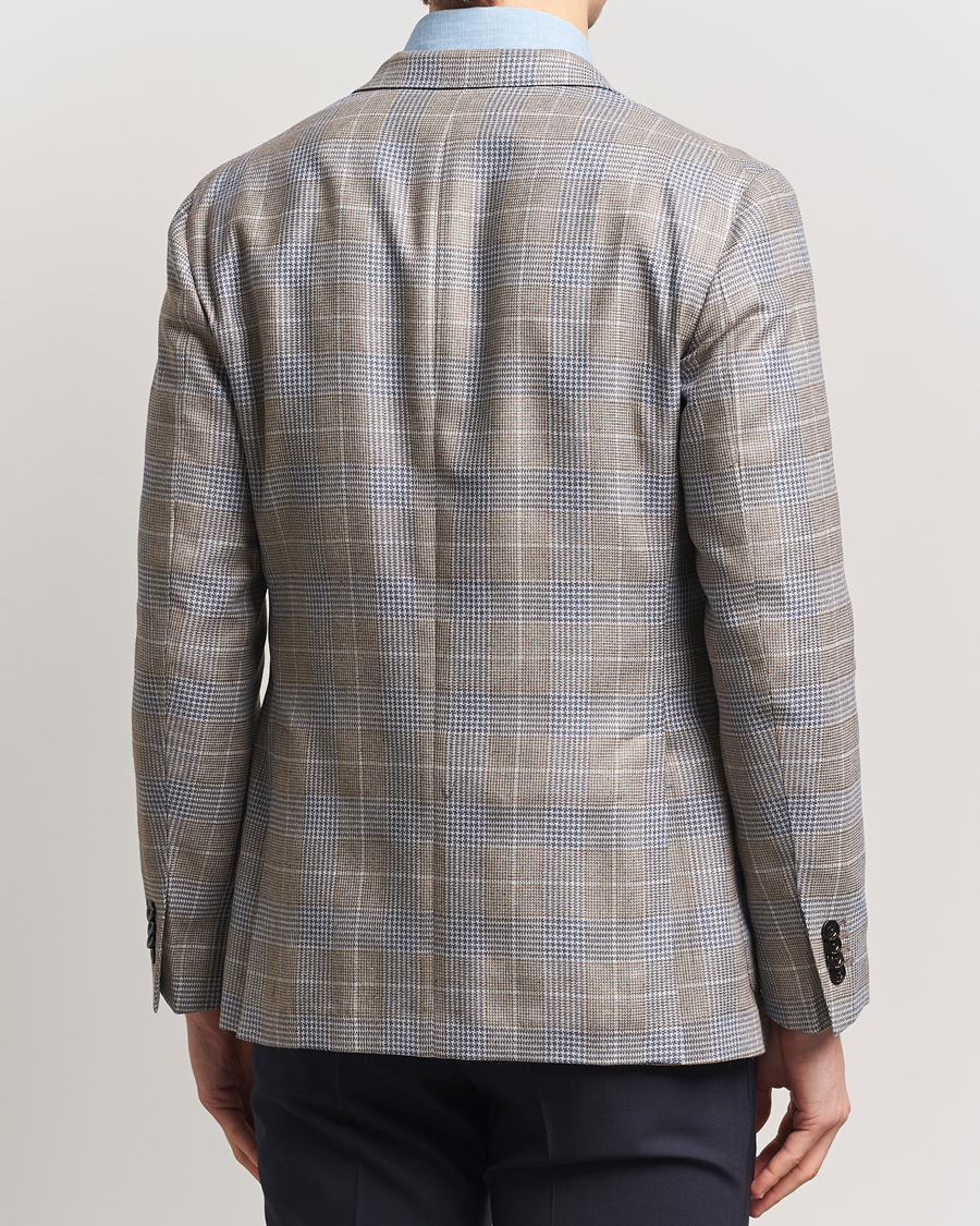 Homme | Blazers | Boglioli | K Jacket Prince Of Wales Blazer Blue/Beige