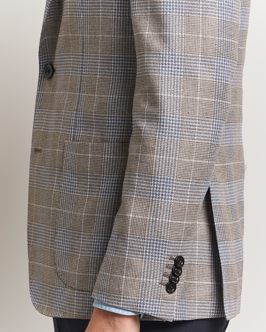 Homme | Blazers | Boglioli | K Jacket Prince Of Wales Blazer Blue/Beige