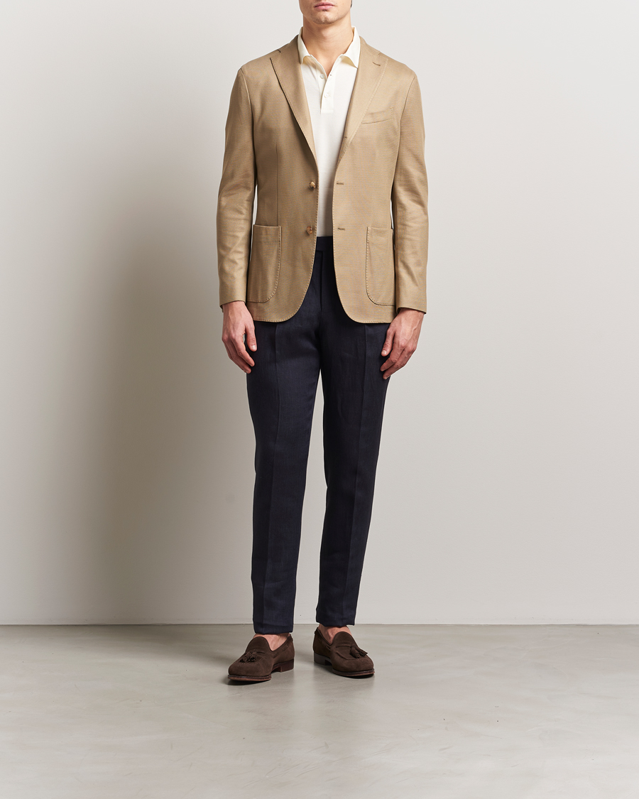 Homme | Blazers | Boglioli | K Jacket Hopsack Jersey Blazer Beige