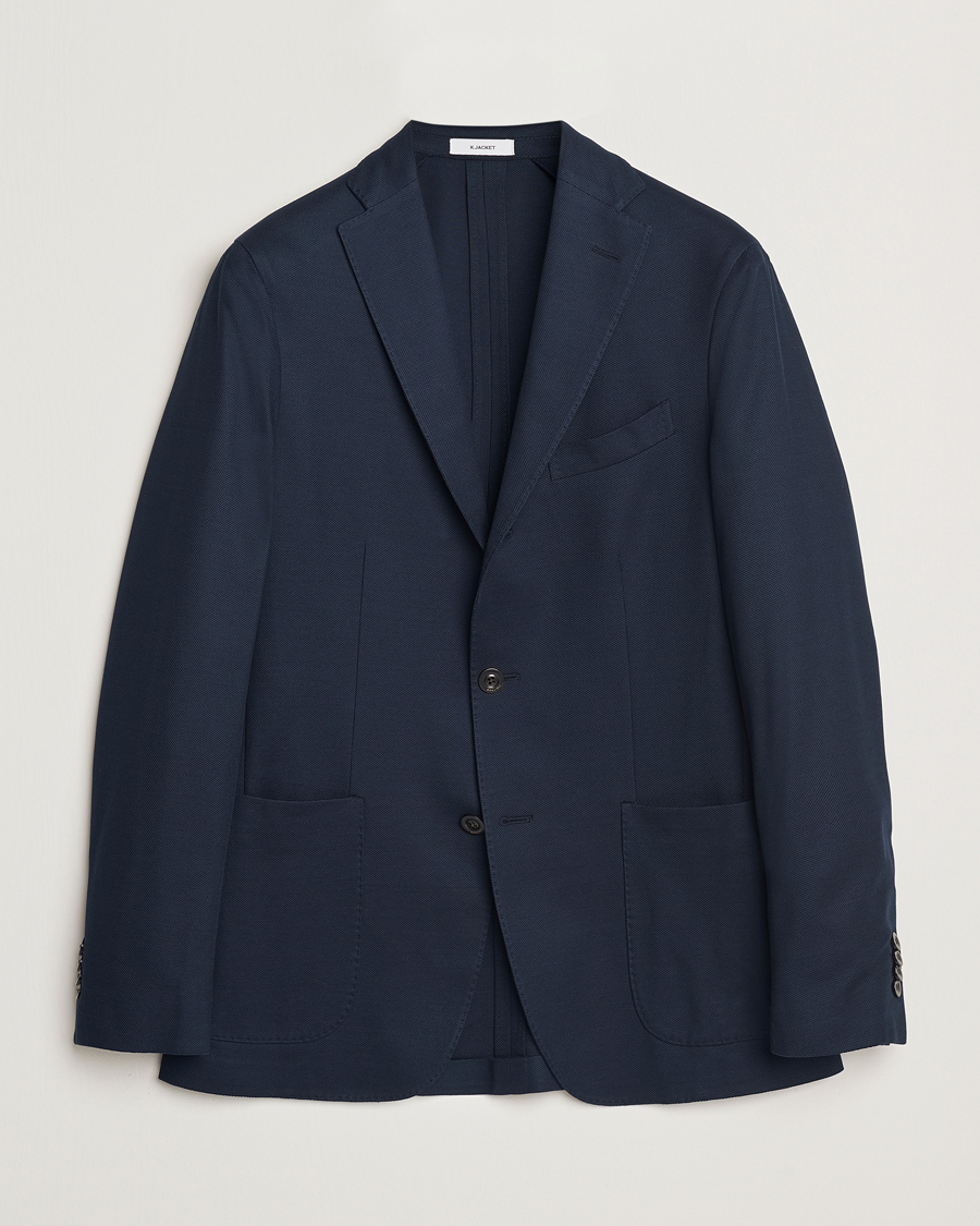 Homme | Blazers | Boglioli | K Jacket Hopsack Jersey Blazer Navy