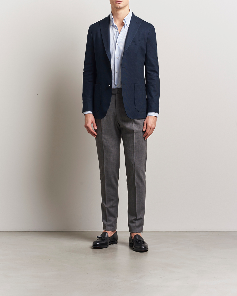 Homme | Blazers | Boglioli | K Jacket Hopsack Jersey Blazer Navy