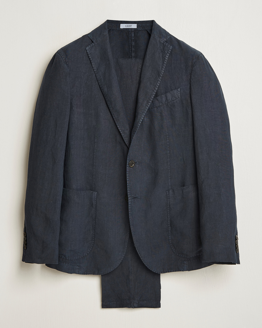 Homme | Costumes | Boglioli | K Jacket Linen Suit Navy