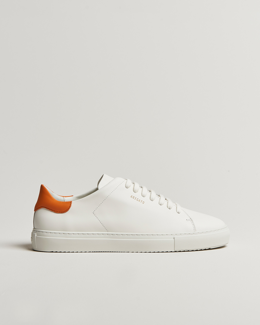 Homme | Axel Arigato Clean 90 Sneaker White/Orange | Axel Arigato | Clean 90 Sneaker White/Orange
