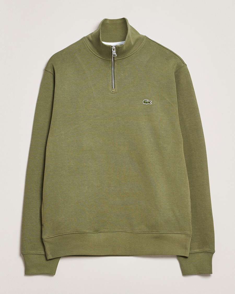 Homme | Pulls Et Tricots | Lacoste | Rib Interlock Half Zip Khaki