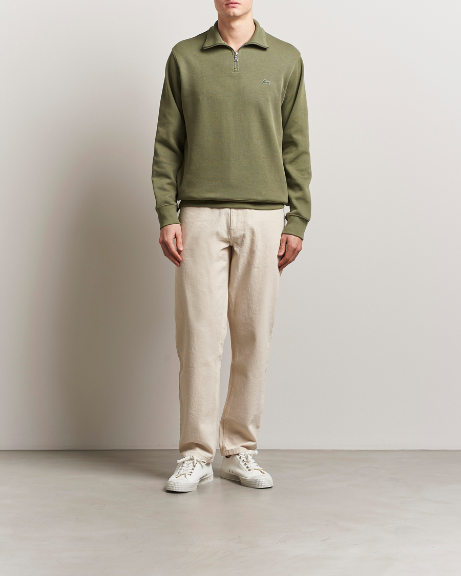 Homme | Pulls Et Tricots | Lacoste | Rib Interlock Half Zip Khaki