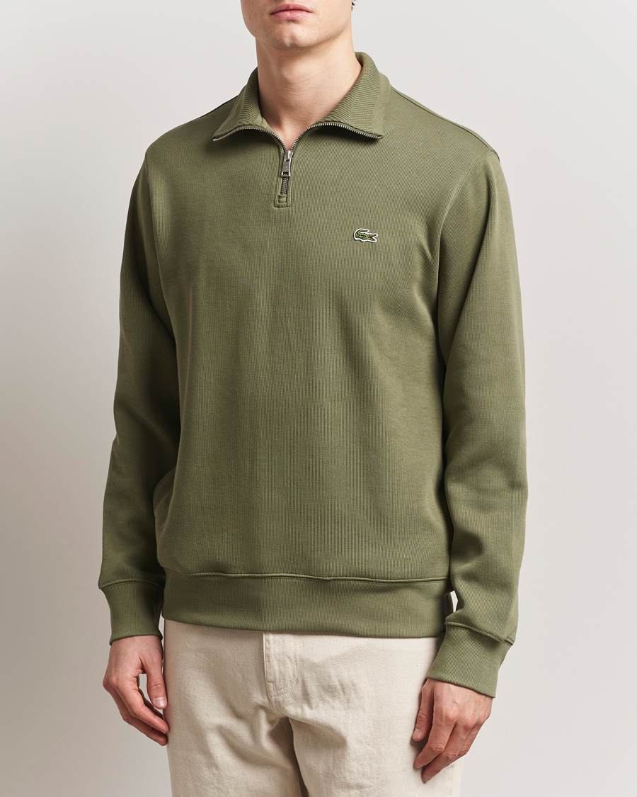 Homme | Pulls Et Tricots | Lacoste | Rib Interlock Half Zip Khaki