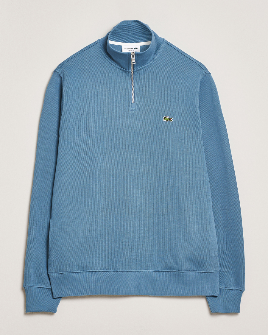 Homme | Pulls Et Tricots | Lacoste | Rib Interlock Half Zip Limestone