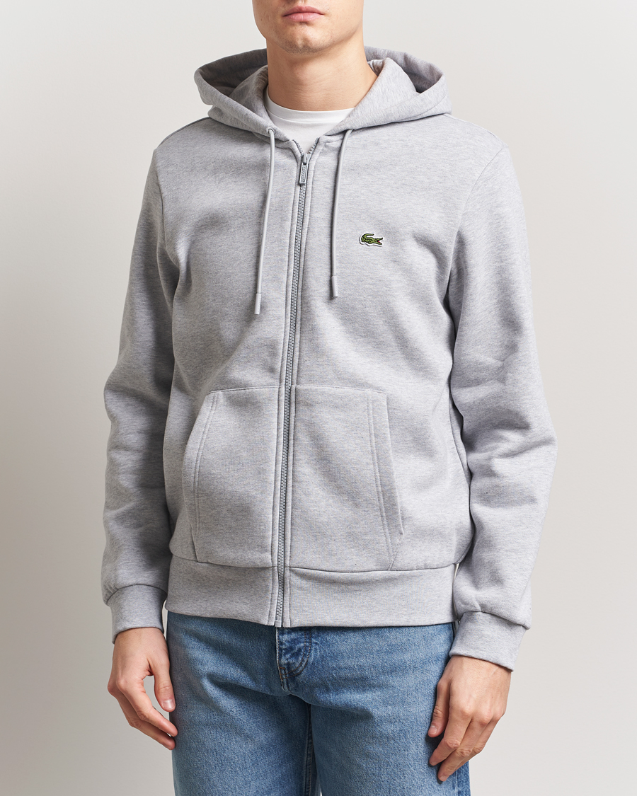 Homme | Pulls Et Tricots | Lacoste | Full Zip Hoodie Silver Chine