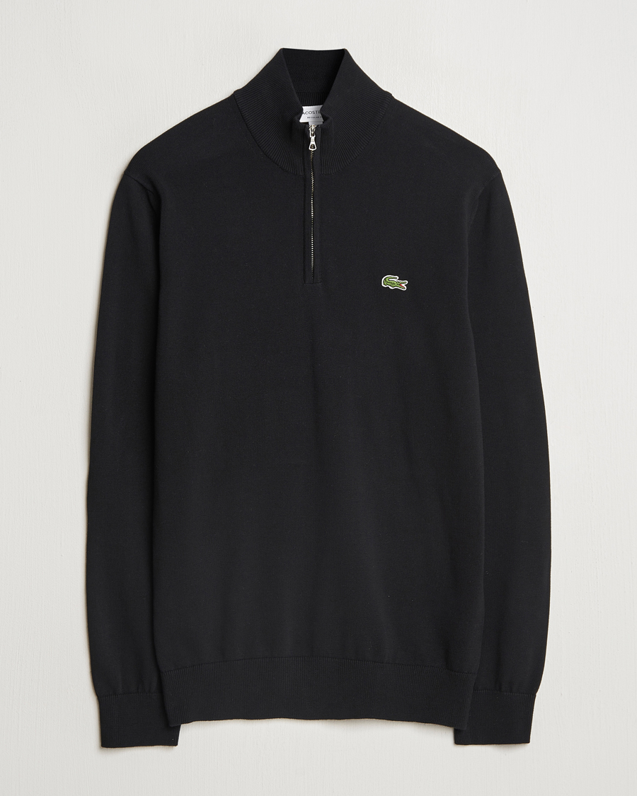 Homme | Pulls Et Tricots | Lacoste | Cotton Knitted Half Zip Black