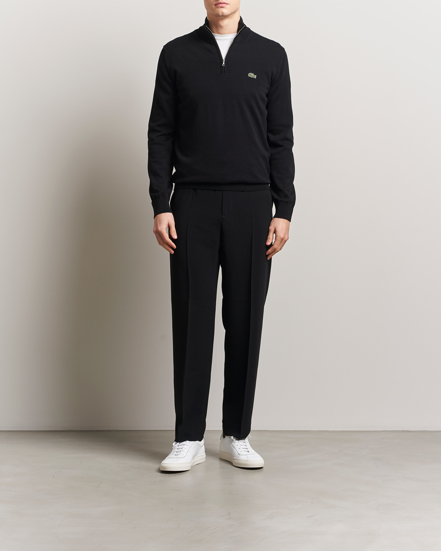Homme | Pulls Et Tricots | Lacoste | Cotton Knitted Half Zip Black