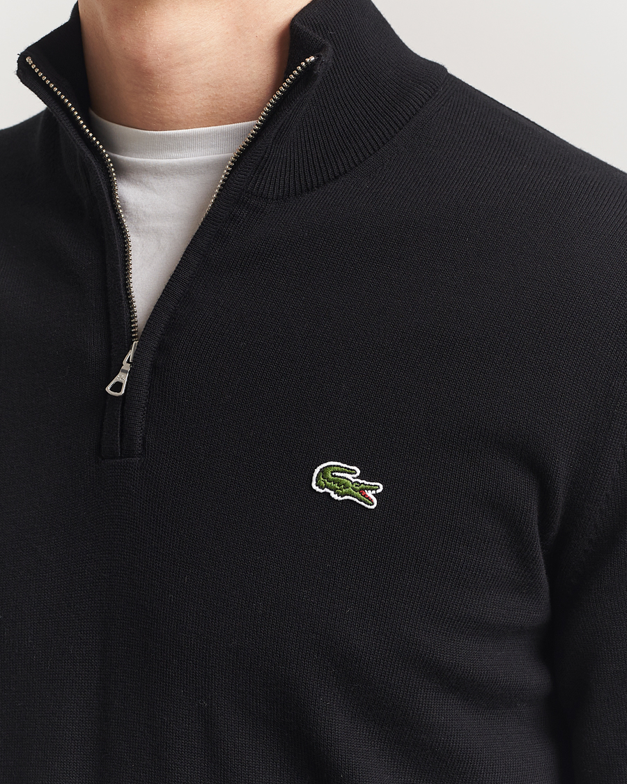 Homme | Pulls Et Tricots | Lacoste | Cotton Knitted Half Zip Black