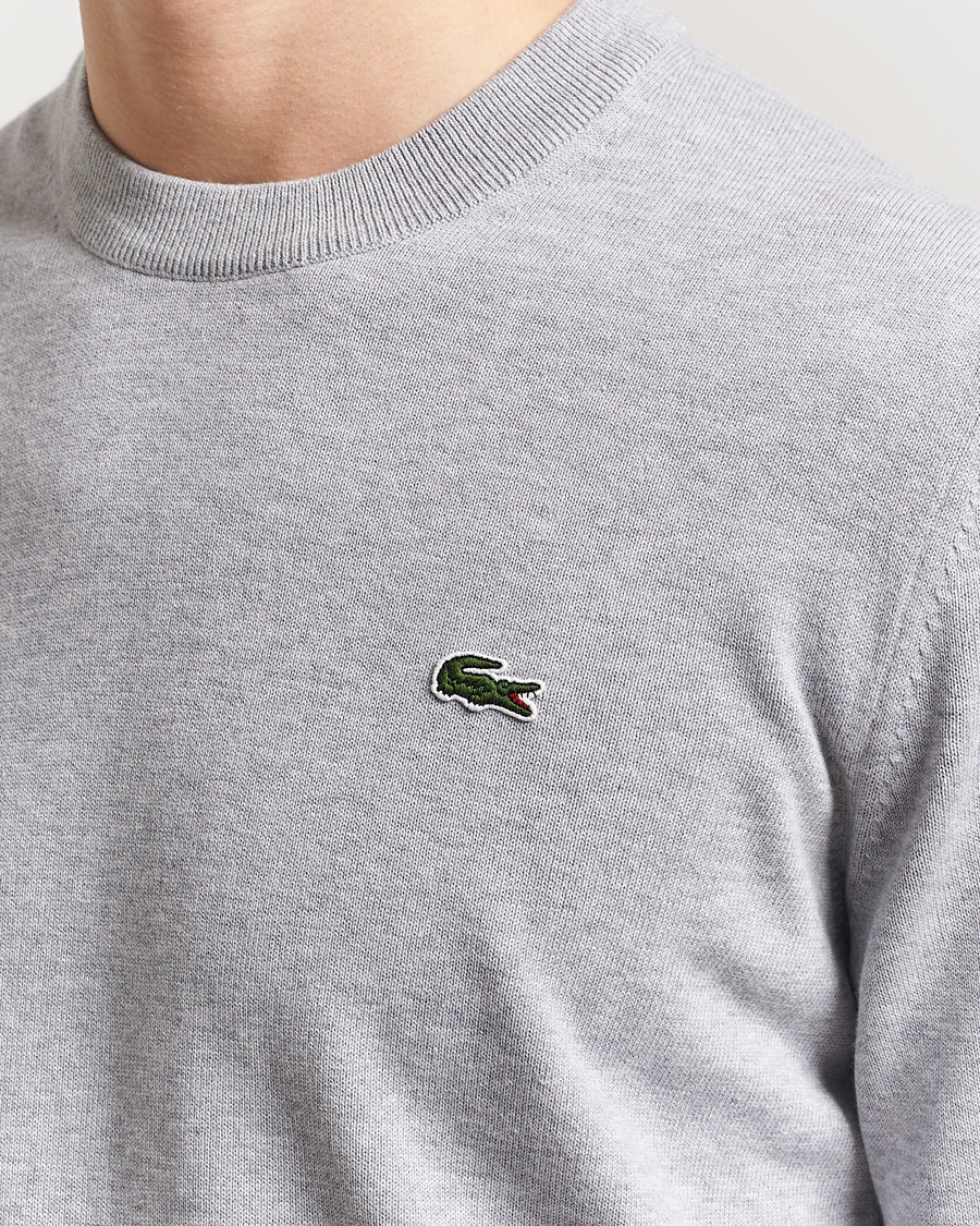Homme | Pulls Et Tricots | Lacoste | Cotton Knitted Sweater Silver Chine