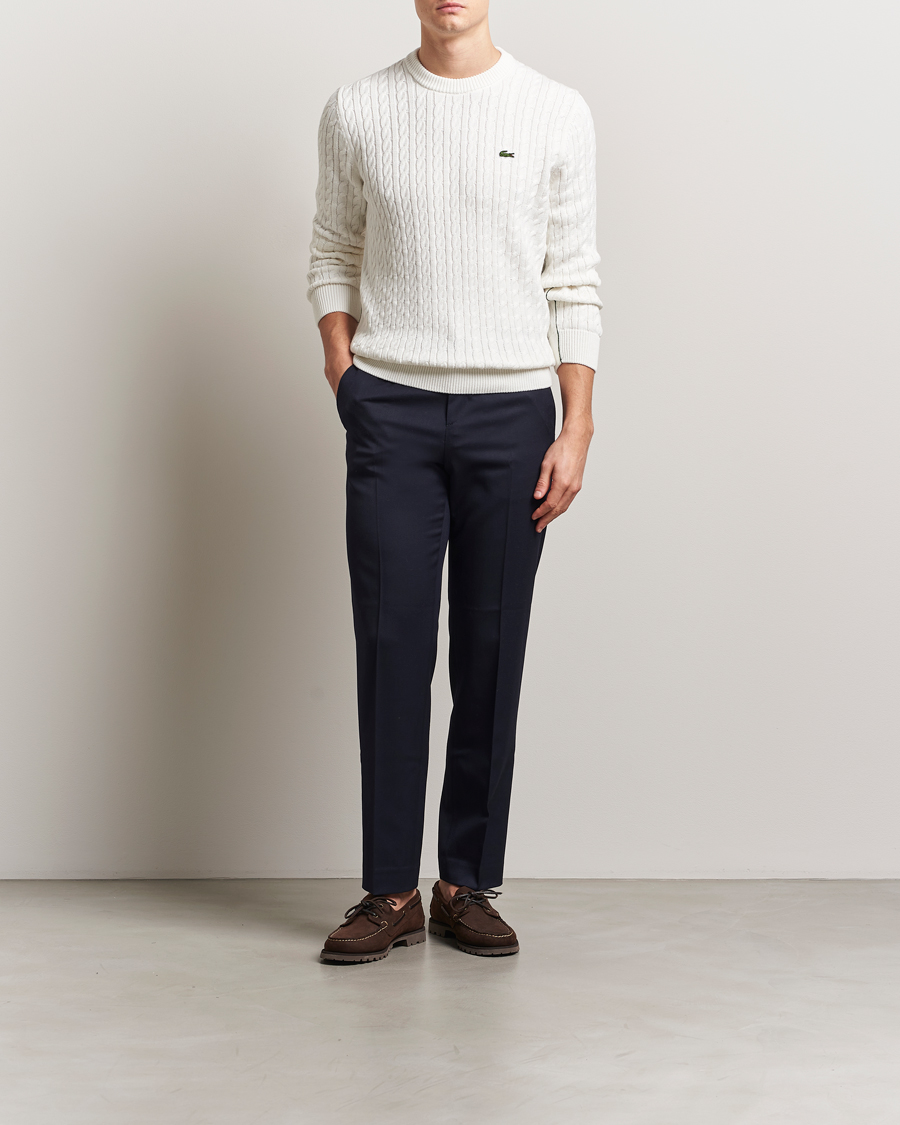 Homme | Pulls Et Tricots | Lacoste | Cotton Cable Sweater Flour