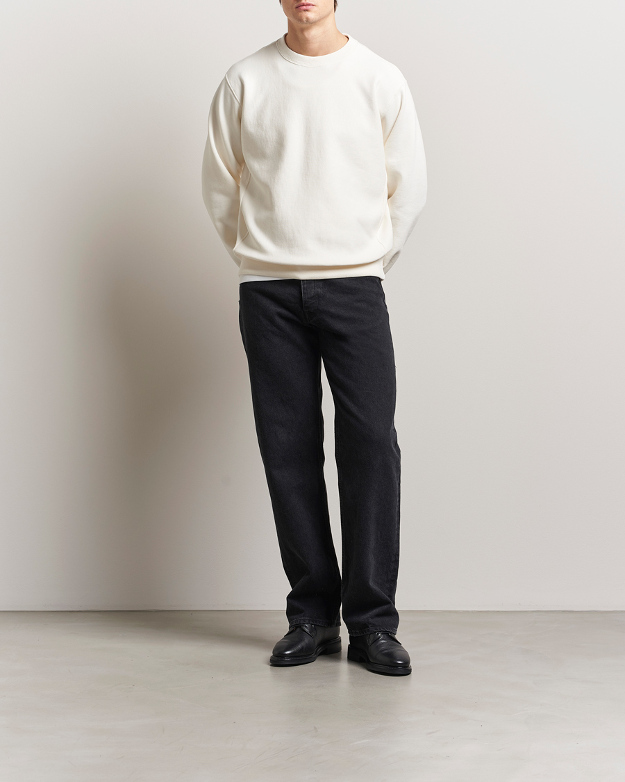 Homme | Pulls Et Tricots | Nudie Jeans | Hasse Crew Neck Sweatshirt Ecru